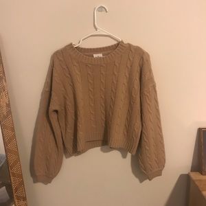 Princess Polly Cropped Cableknit Sweater